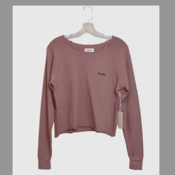 Mate the Label The Donny Crop Long Sleeve BREATHE Pullover (Small) - Picture 1 of 4